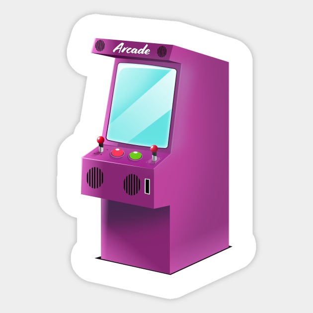 Arcade machine Sticker by nickemporium1